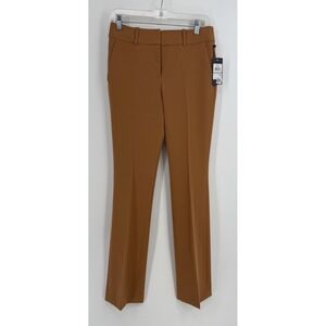 Tommy Hilfiger Womens Sutton Boot Leg Dress Pants Brown D28P0542 Size 0 NEW